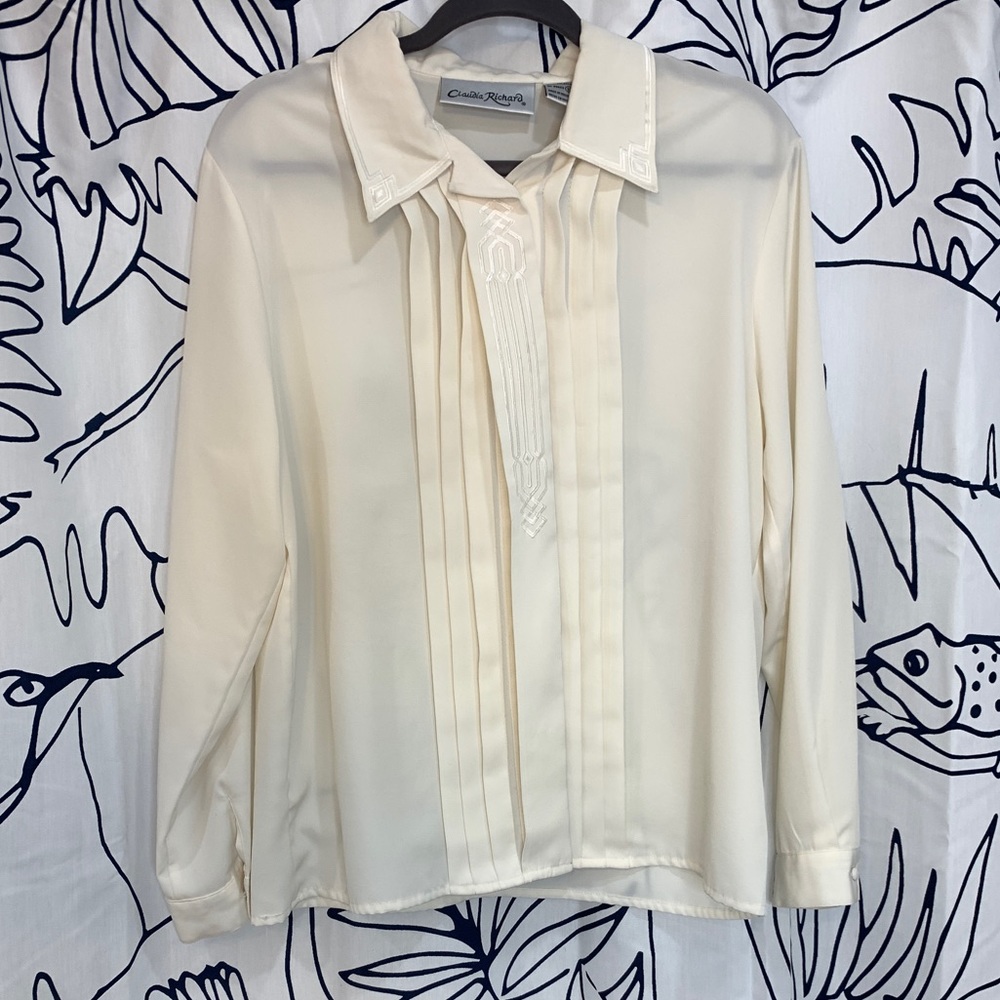 vintage western embroidered blouse